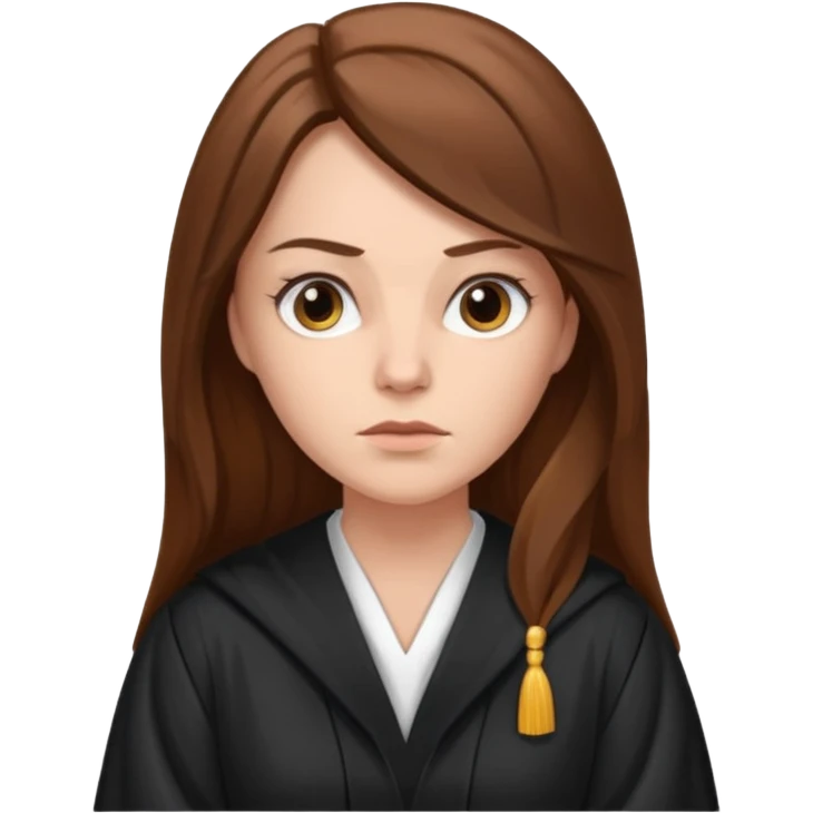 white-women-with-long-brown-hair-lawyer-in-lawyer’s-robe. emoji