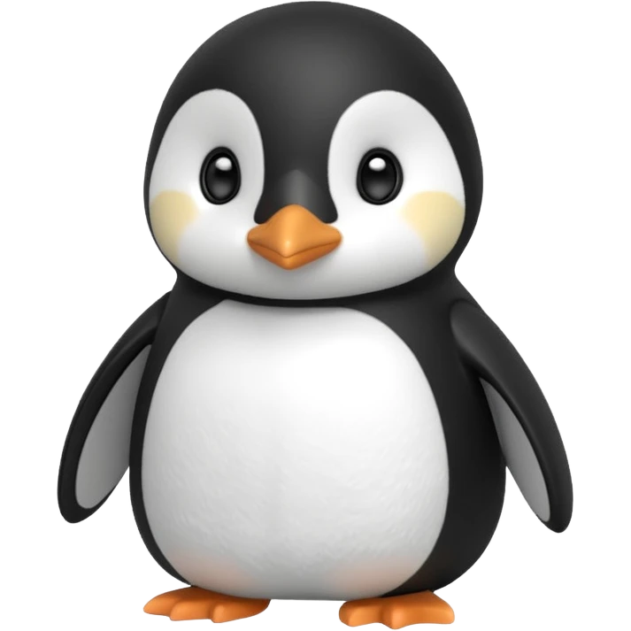 A penguin in the style of a Sylvanian Families doll emoji