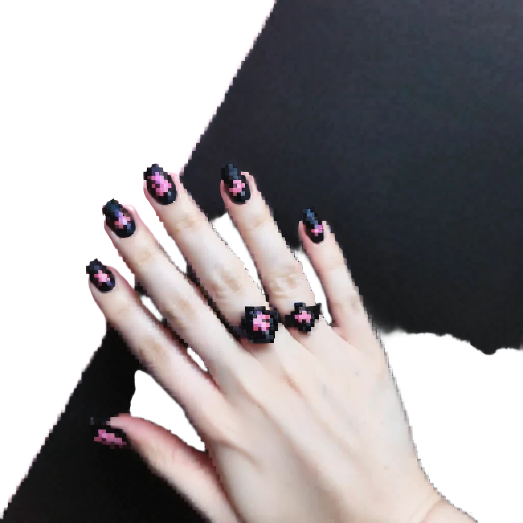 pink gothic nails emoji