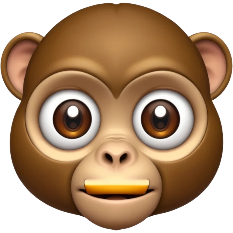 MONKEY LOOKING UP with eyes only emoji