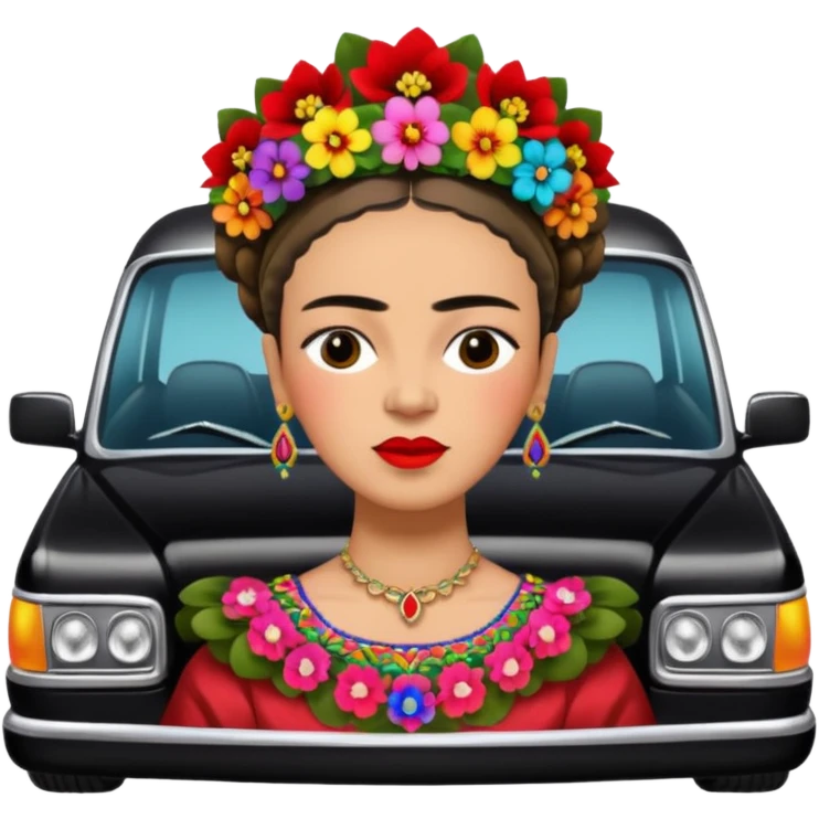 Frida Kahlo in limousine  emoji