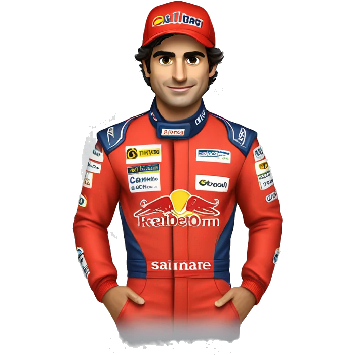 Carlos sainz jr red suit  emoji