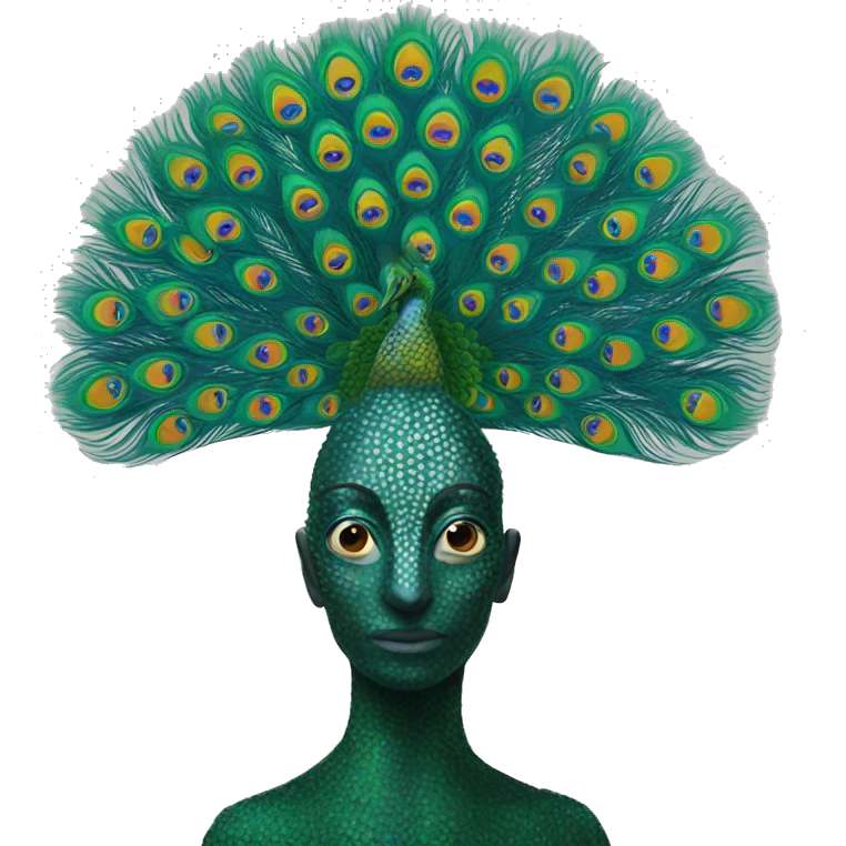 human shape peacock emoji