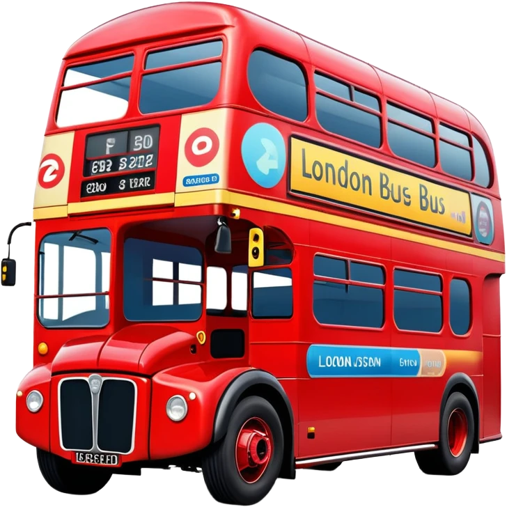 red double-decker London bus emoji