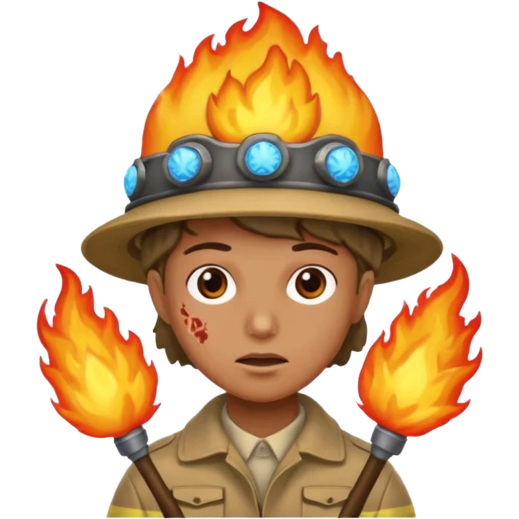 Brain with fire describe passion explorer person emoji