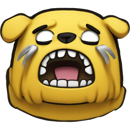 Jake the dog from adventure time angry emoji