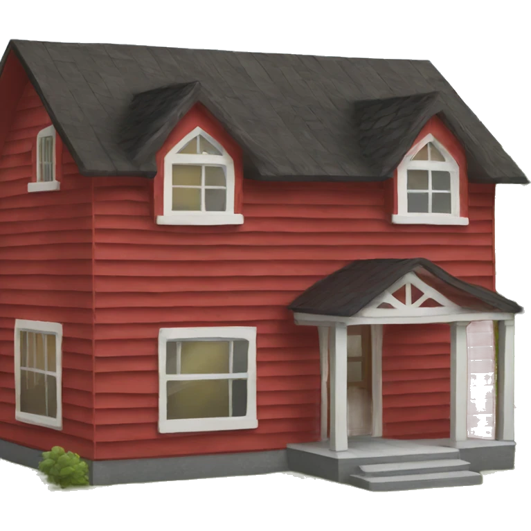 Red wooden house emoji