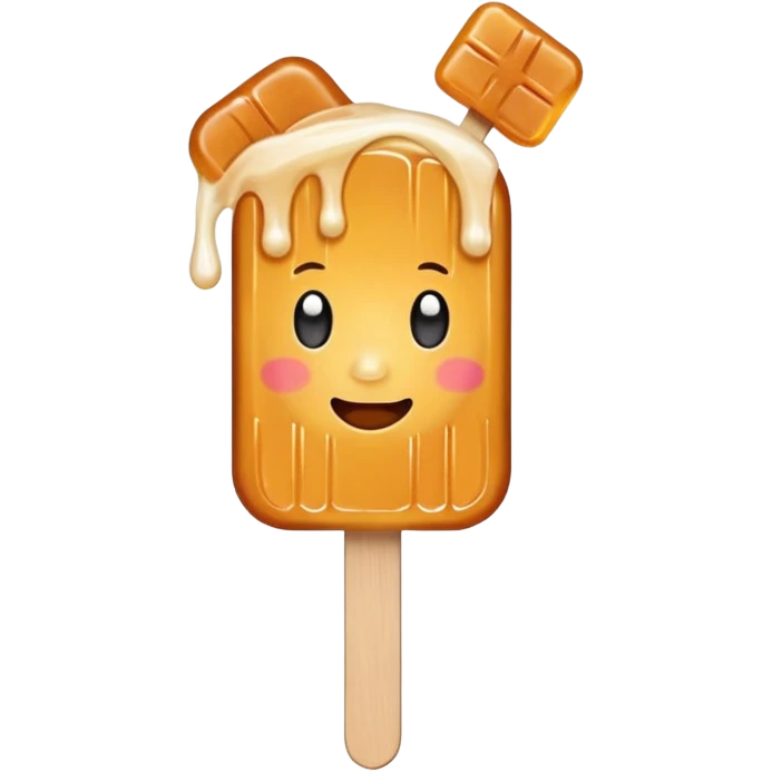 maple taffy on a popsicle stick emoji