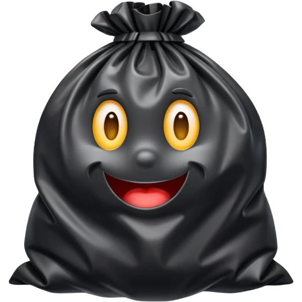 trash bag with nothin on it, just the plain trash bag emoji