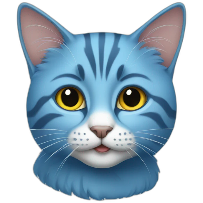 Cat blue emoji