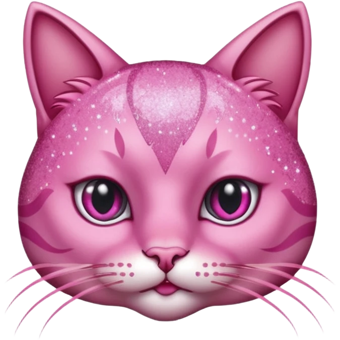 glitter sexy pink cat emoji