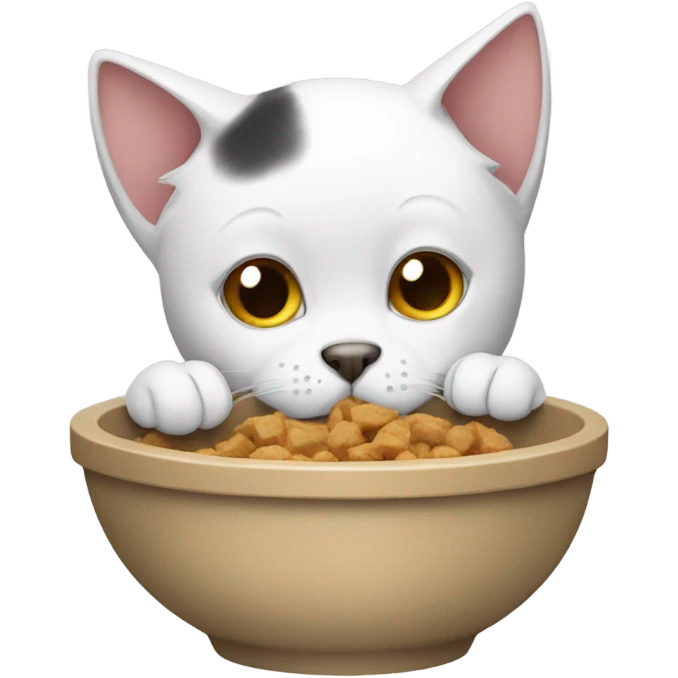 Cat eating dog emoji