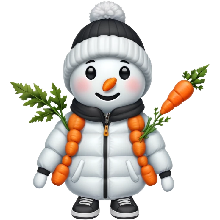 Snowman with street wear emoji