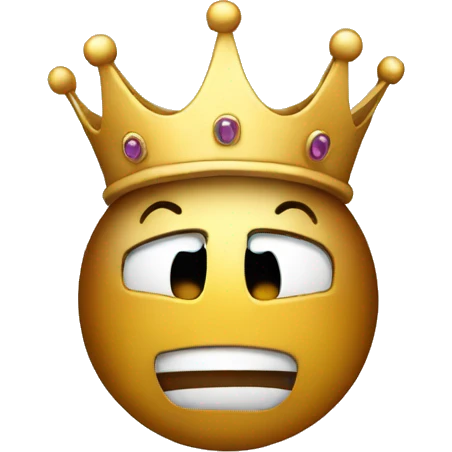 trouble emoji with crown emoji