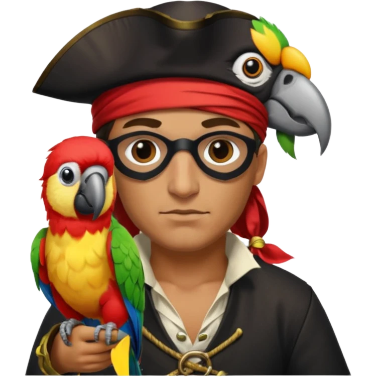 pirate and parrot emoji