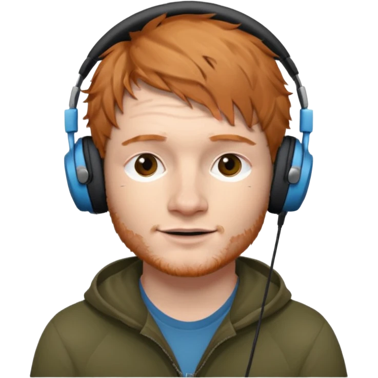 ed sherran wearing headphones emoji