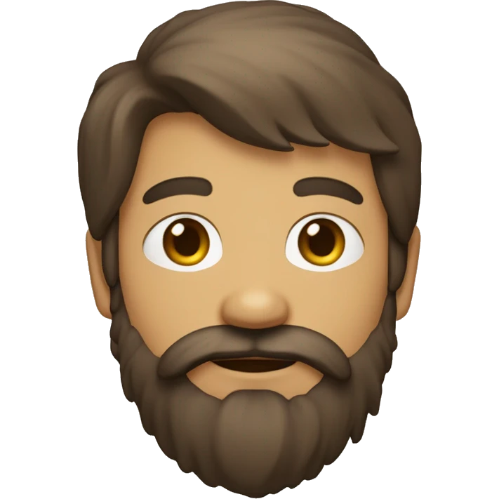 un garcon brun avec de la barbe et les cheveux court raide emoji