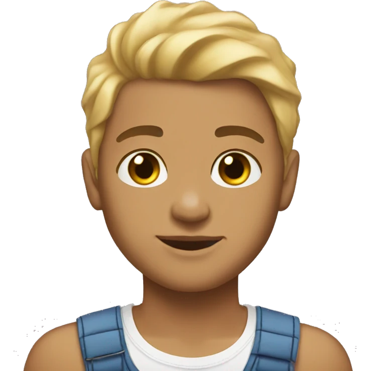 Light skin teenager low cut emoji