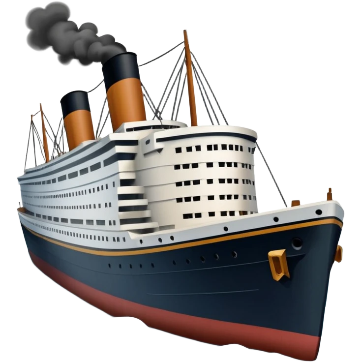 Make the Titanic sinking emoji
