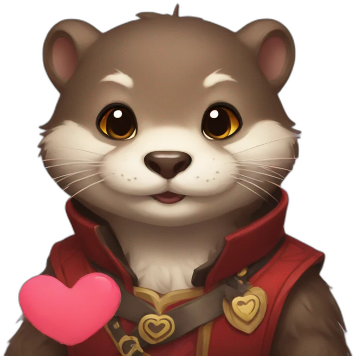 otter with heart genshin emoji