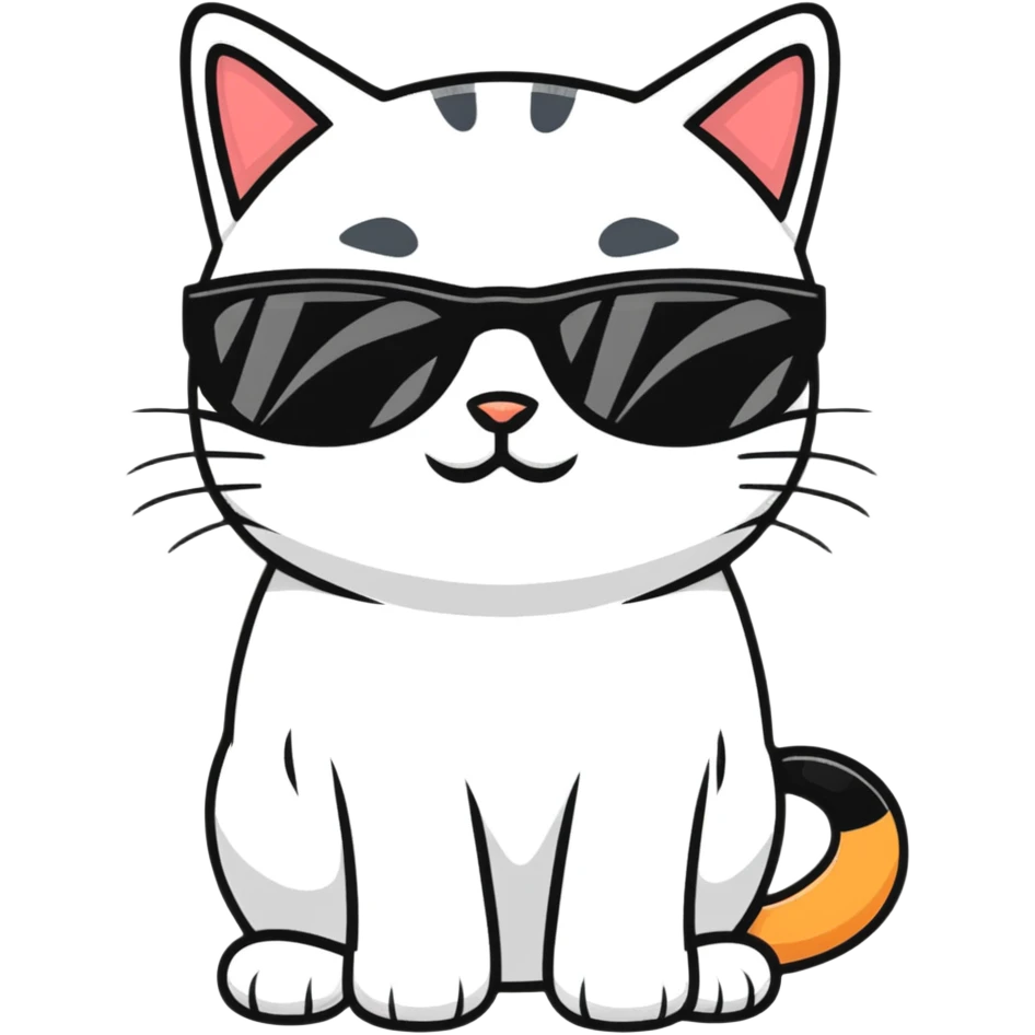Cat with sunglasses emoji