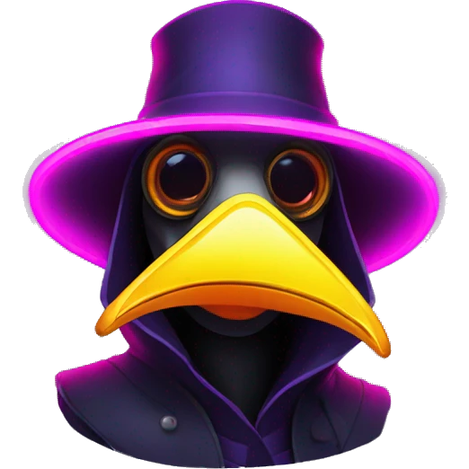 plague doctor with neon emoji