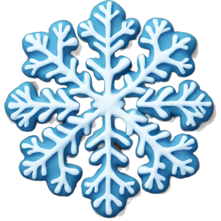Blue Snowflake gingerbread  emoji