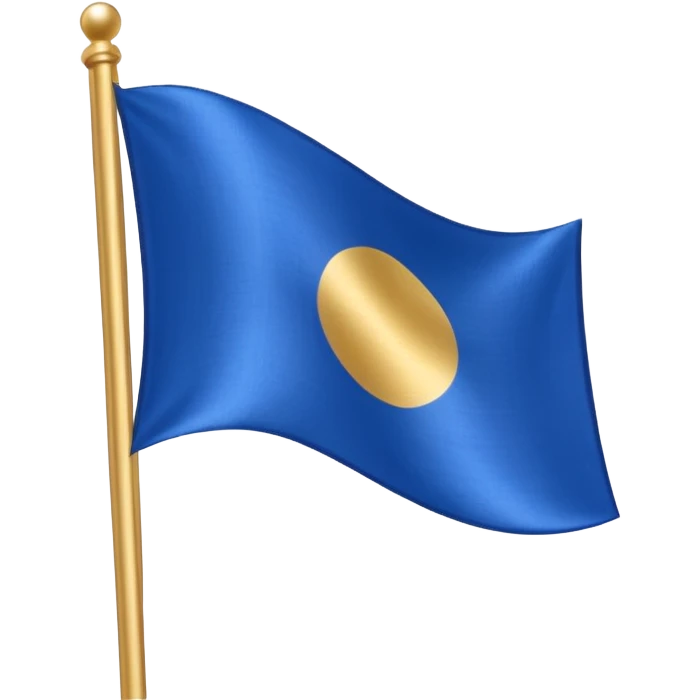 Make a golden and blue colour of flag and add a T letter in middle , makes like a country flag and made shiby emoji