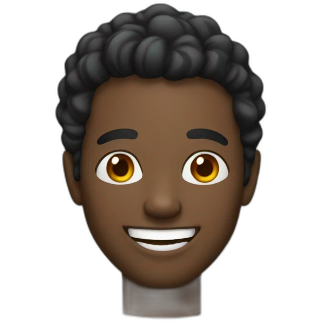 Black man smiling emoji