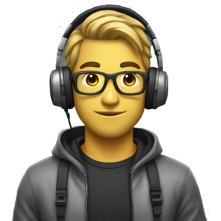 gamer with headphone emoji