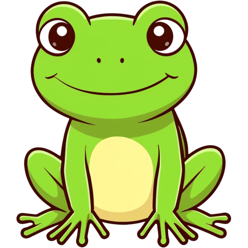 A sassy frog emoji