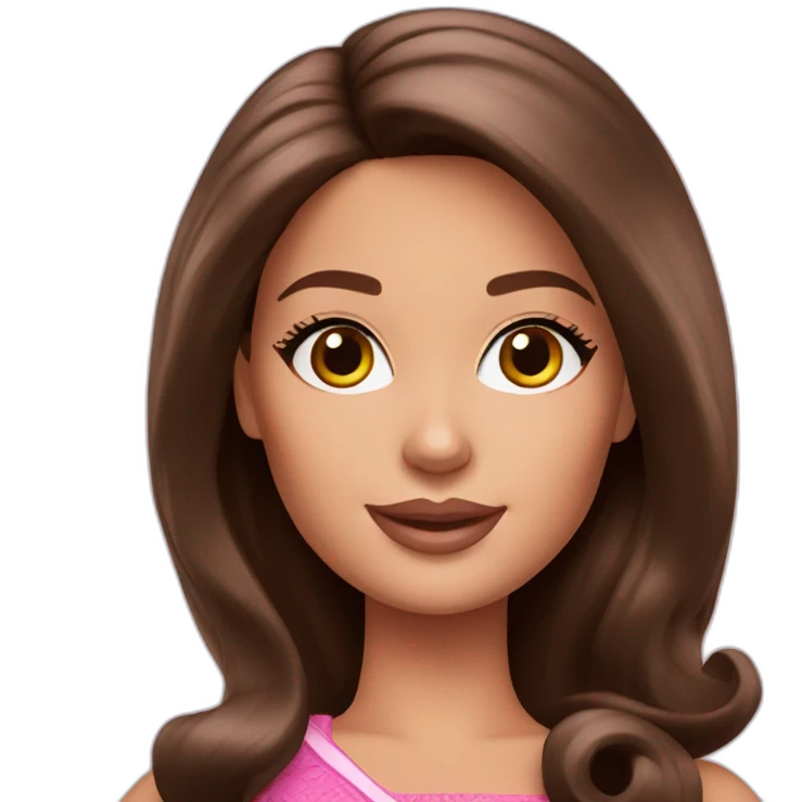Brunette barbie emoji