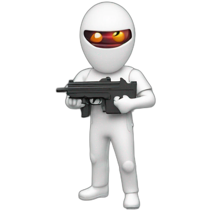 computer hacker with watergun pointing emoji