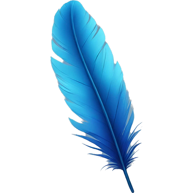 blue feather emoji