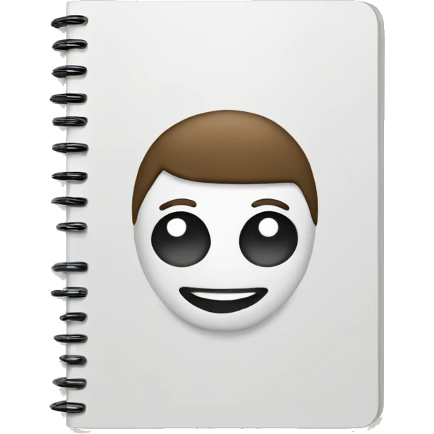 Notebook with white cover emoji