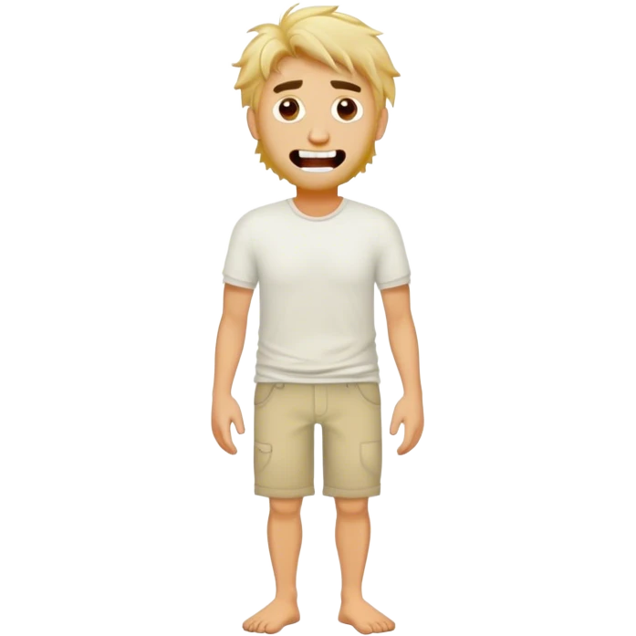 disheveled white man slouching and talking. missing teeth standing full body emoji