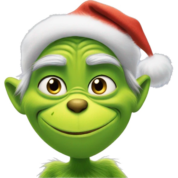 Grinch gives a hug emoji