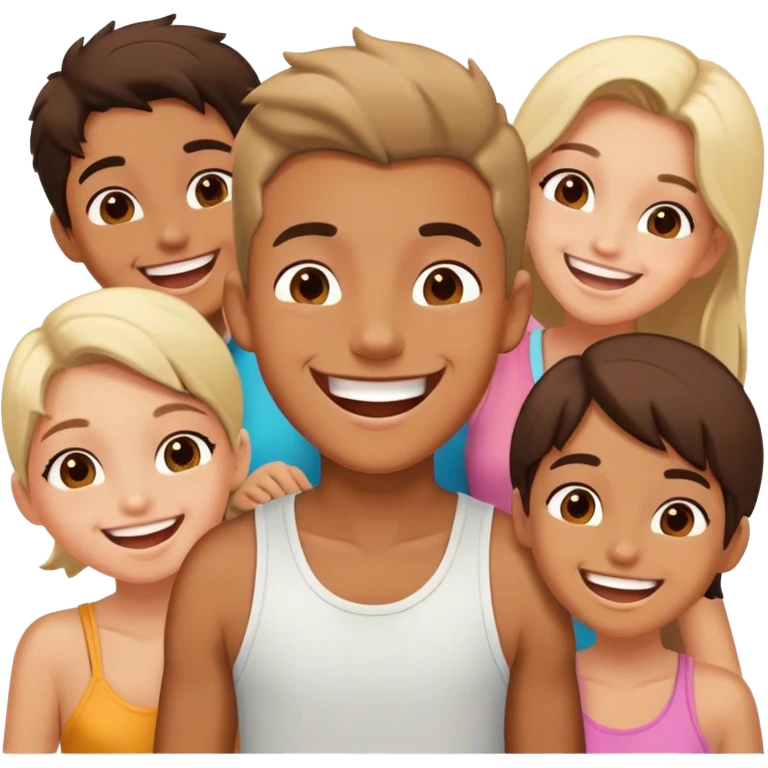 Boy being cool around girls emoji