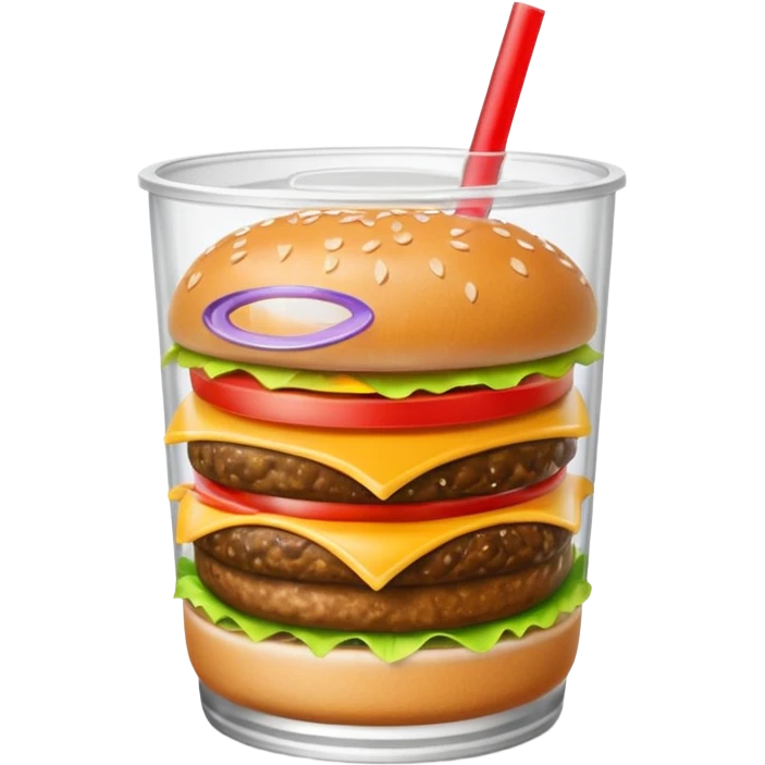 Sonic cheeseburger and soda emoji