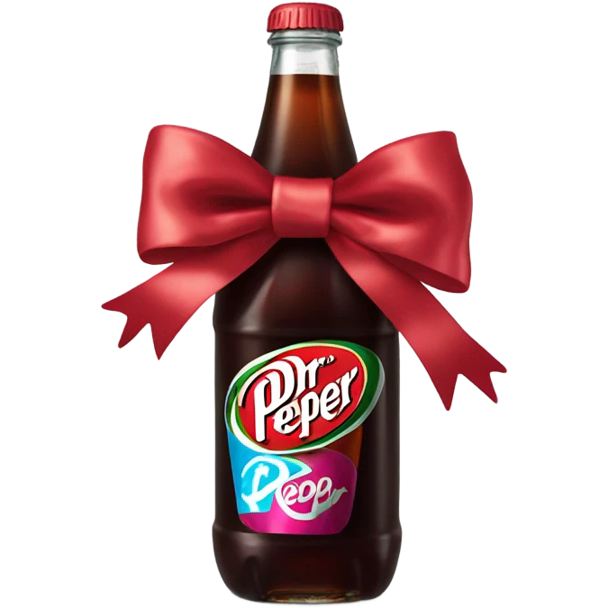 Dr Pepper with bow emoji