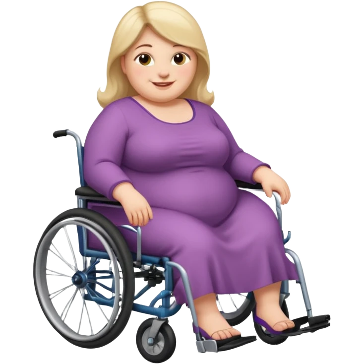Fat lady wheelchair emoji
