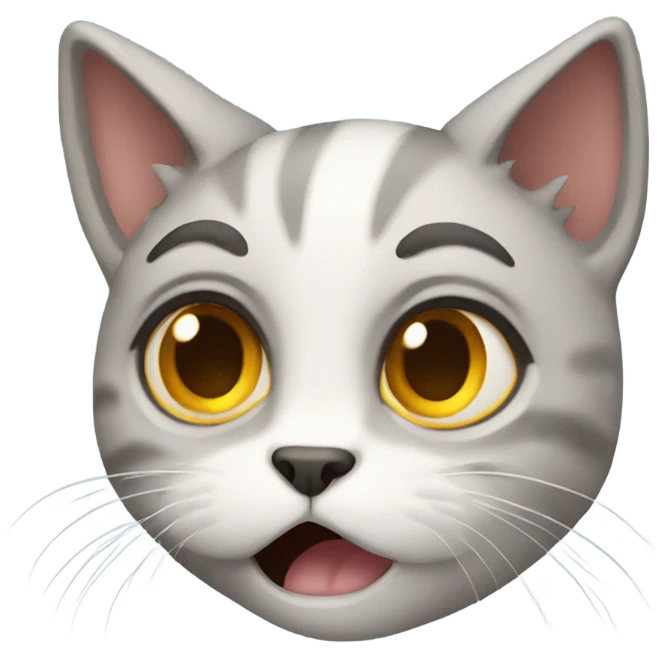REALLY scared cat emoji
