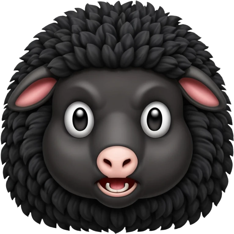 Angry Black sheep emoji
