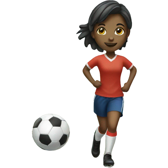 Girl playing soccer emoji