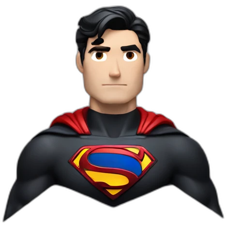 superman wearing his dark suit from justice league zac snyder cut emoji