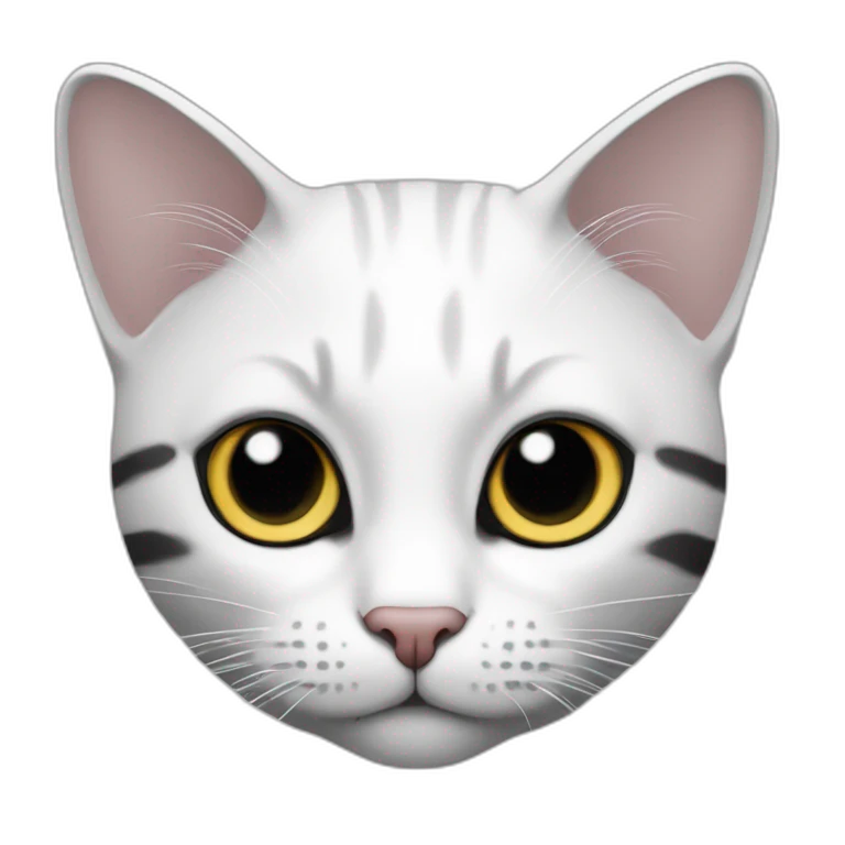 Gato blanco y negro emoji