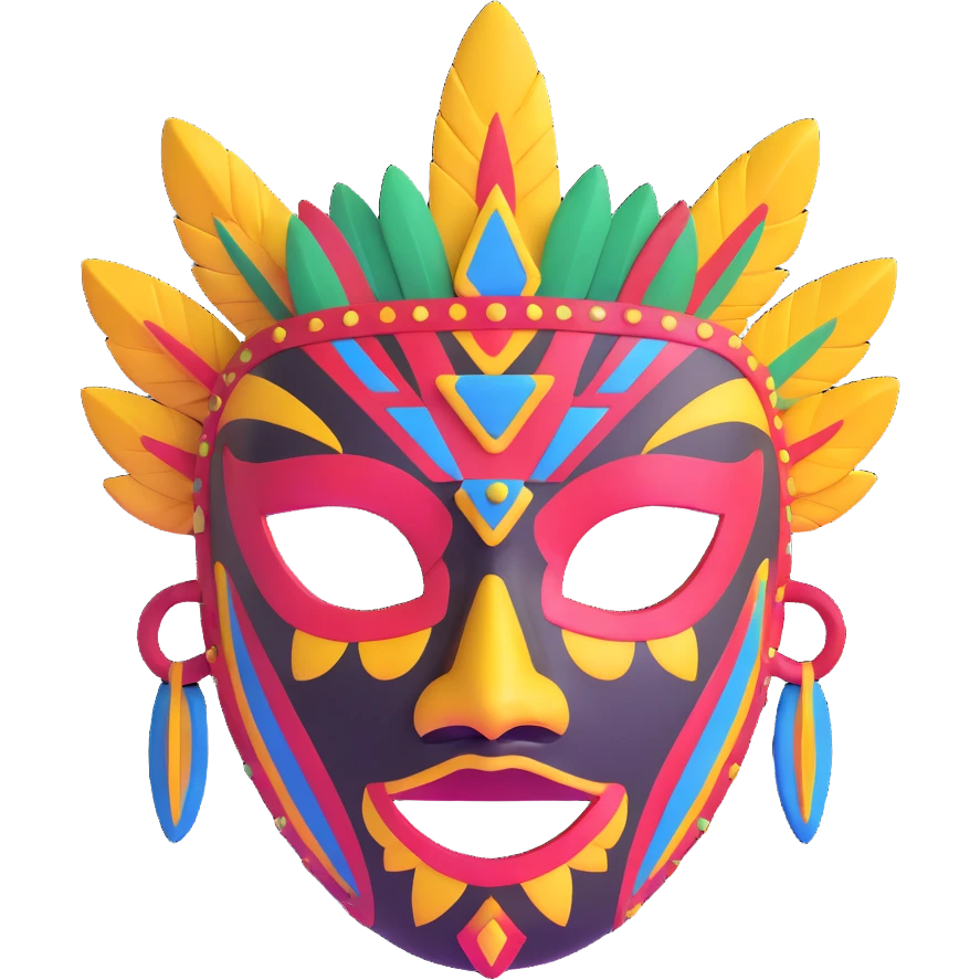 Zapotec traditional mask emoji