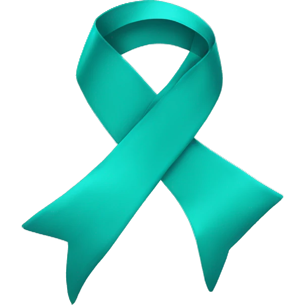 Teal ribbon emoji