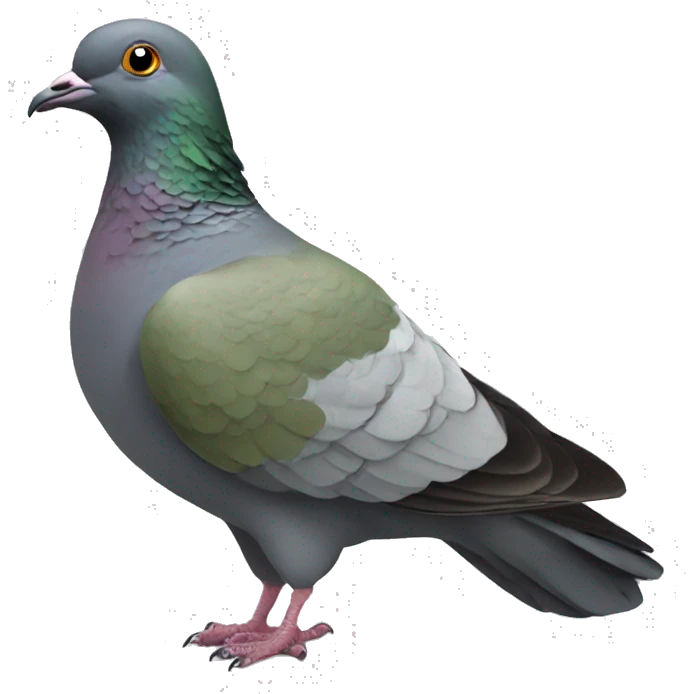 Pigeon-pigeon-pigeon khaki green flying emoji