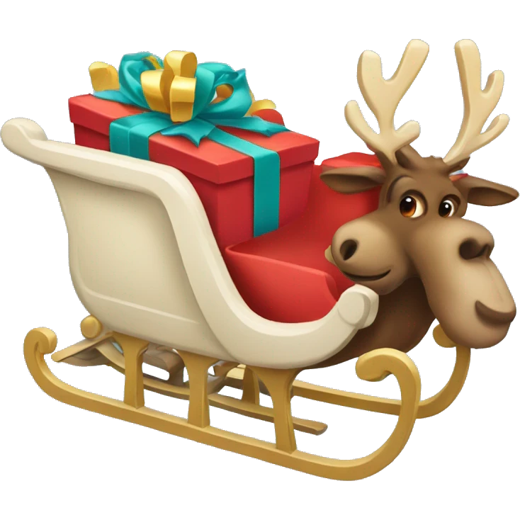 sleigh withe present emoji